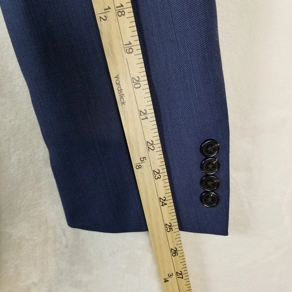 Lauren‎ Ralph Lauren Mens 42R Blue Wool Blend 2 Button Sport Coat Blazer 42 R